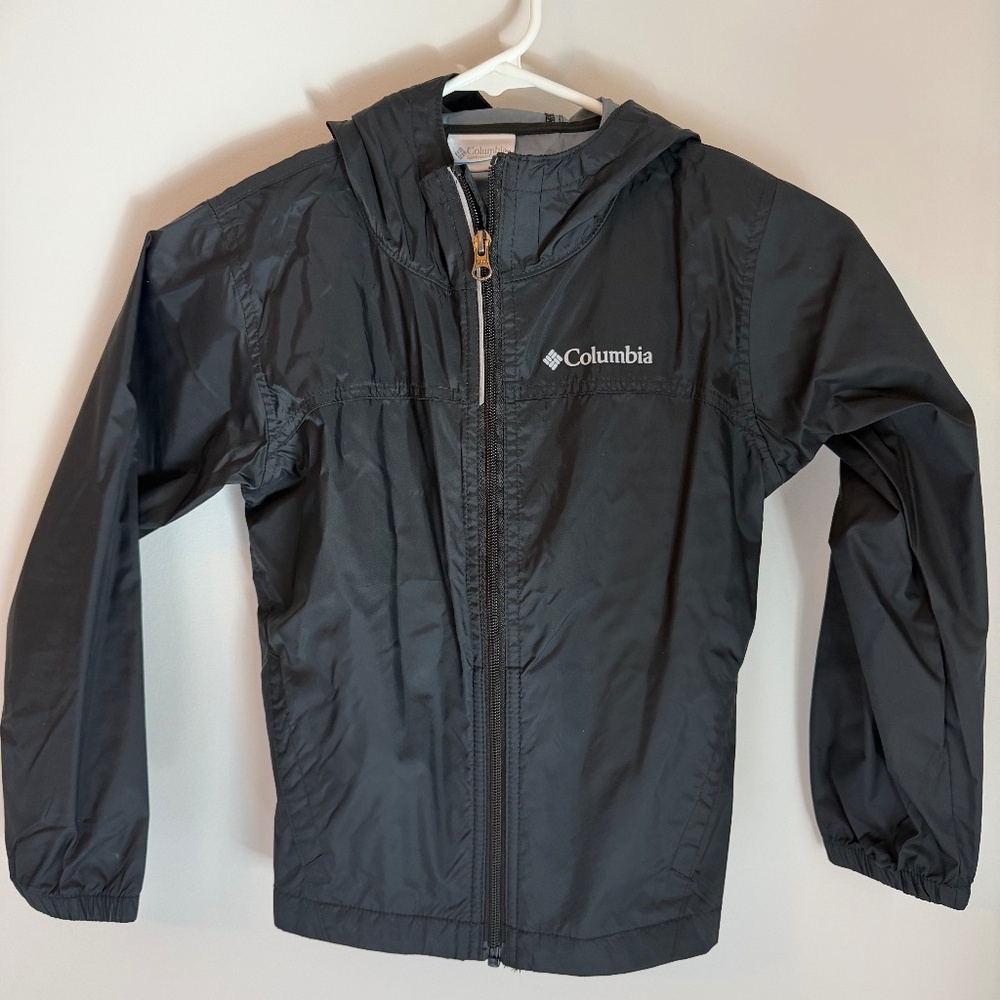 Columbia Kids Unisex Rain Jacket | Black | Size XS (6–7)